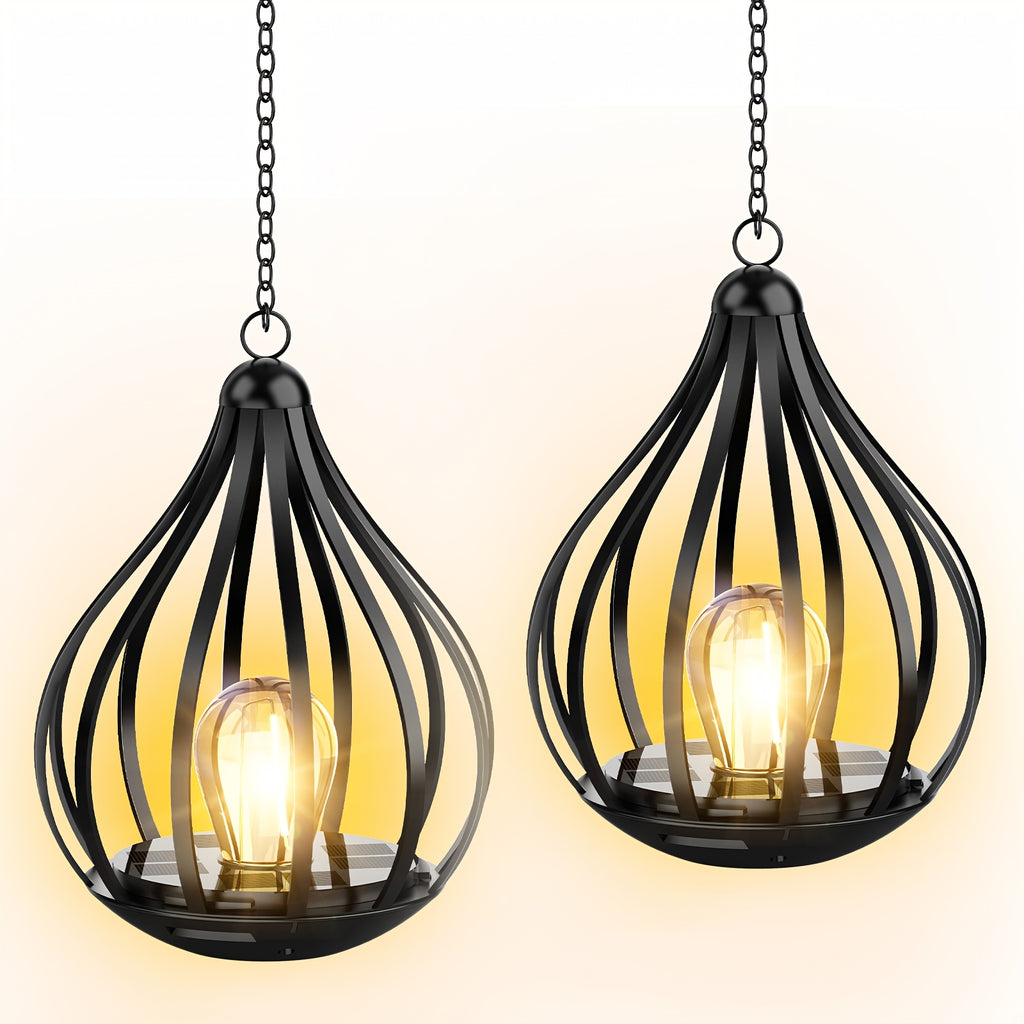 Hanging Solar Lantern, Outdoor Solar Light, Warm White LED Pendant Light, Beaded Copper Wire Spherical Lampshade, Decorative Light for Courtyards And Gardens, Suitable for Courtyards, Pathways, Walls, Eaves, And Pergolas. 1pc\u002F2pcs\u002F4pcs Pack