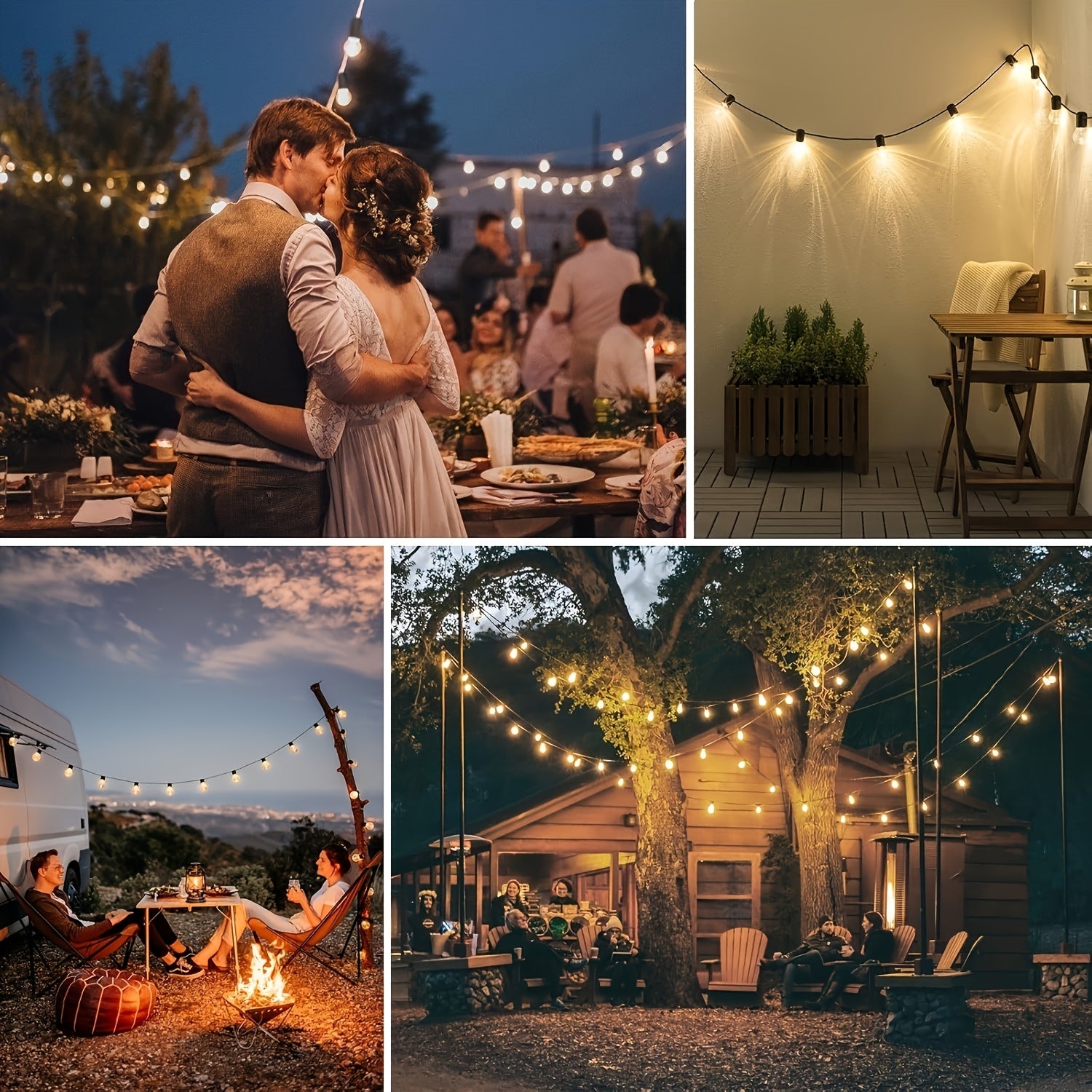60FT\u002F120FT G40 ST38 Solar Powered Dimmable String Lights - Remote Controlled, Waterproof Patio Lights with LED Edison Bulbs for Outdoor Backyard Porch, Perfect for Patio, Backyard, Fence & Holiday Celebrations