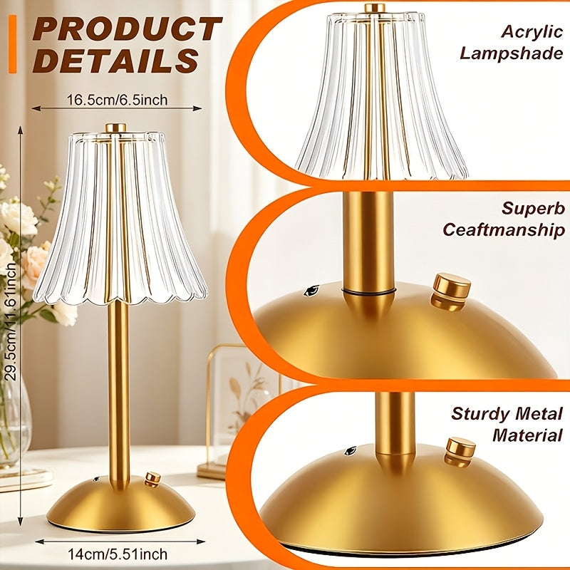8\u002F10pcs Rechargeable Outdoor Table Lamps, Cordless Touch Desk Lamp Set, Engagement Party Decorative Lights, Camping Lights Battery Operated, Ideal for Garden, Patio, Restaurant, Dinner Party & Wedding Decorations, Mother's Day Gift.