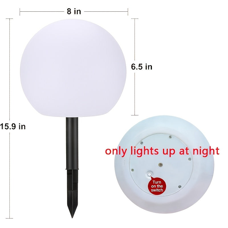 Large Solar Powered LED Ball Lights, 16 Color Changing Orb with Remote Control, Rechargeable Globe Lamp for Indoor\u002FOutdoor, Lawn, Swimming Pool, Holiday Party