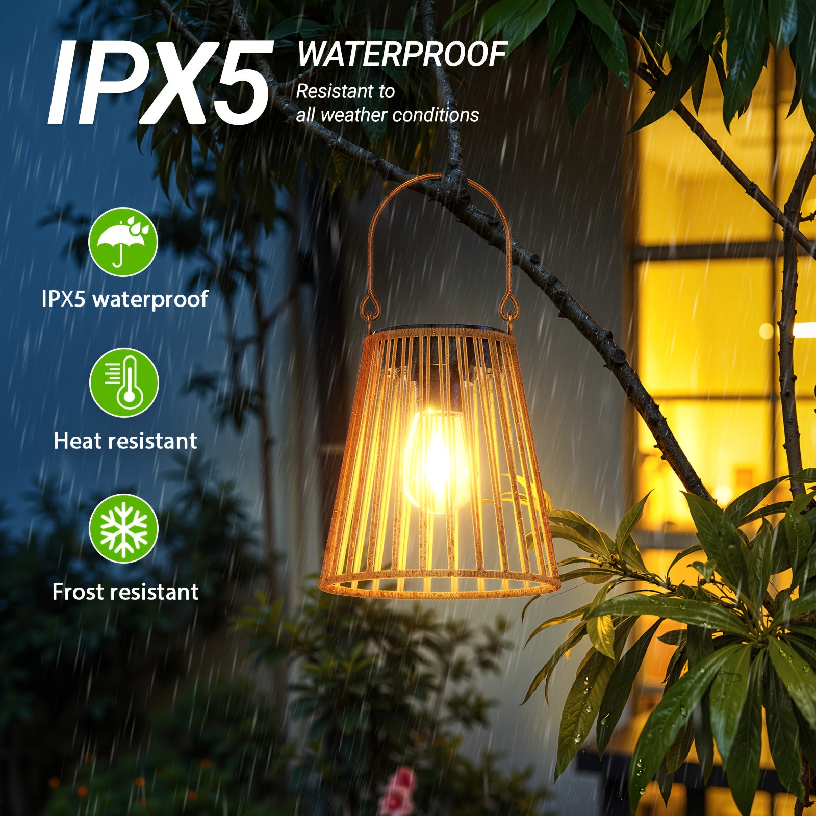 2\u002F4 Pack 800mAh Solar Lanterns Outdoor IPX5 Gifts for Women Hanging Lights Outdoor Christmas Lamp Lights Decoration for Outside Garden, Yard, Patio, Porch, Trees, Lawn, Pathway Decor