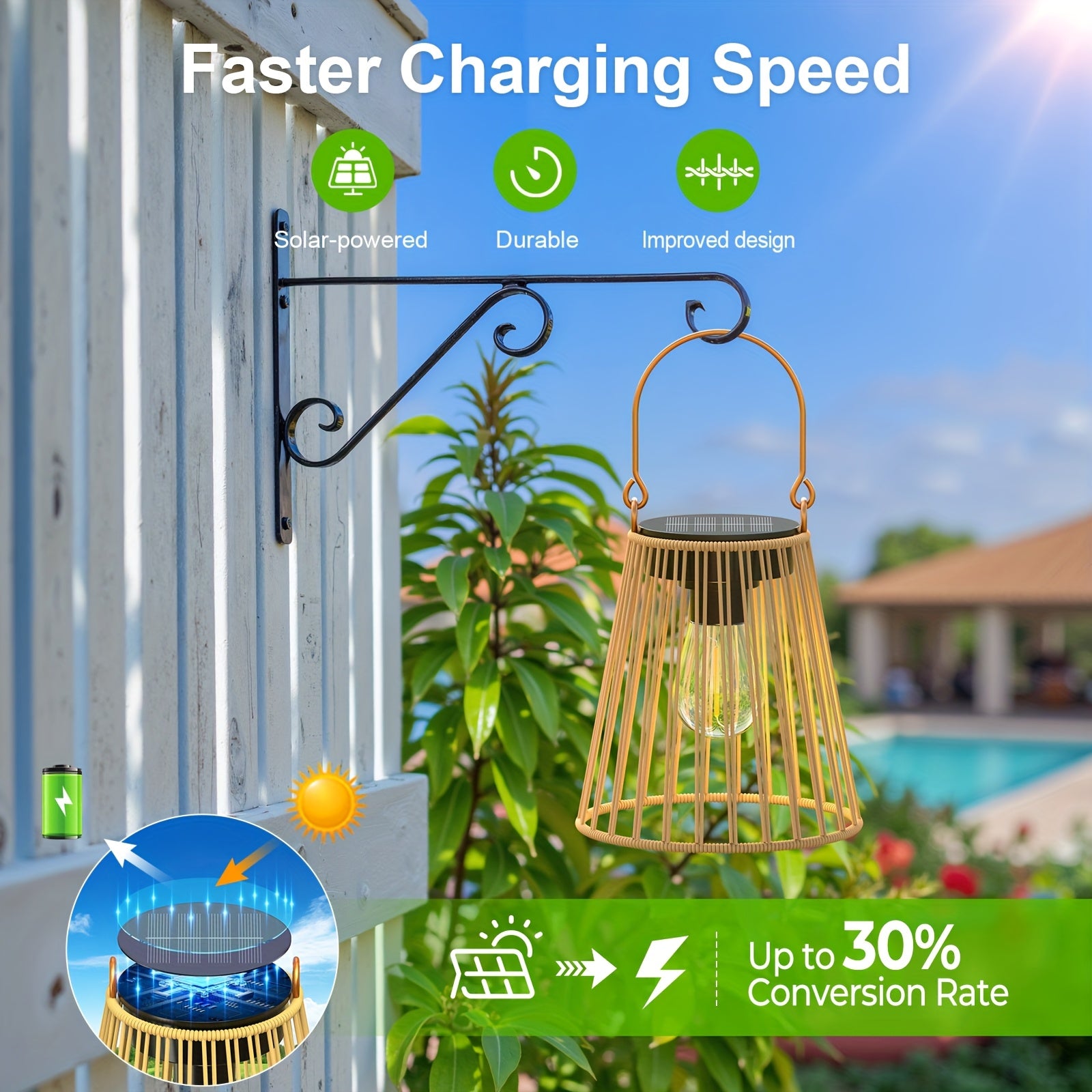 2\u002F4 Pack 800mAh Solar Lanterns Outdoor IPX5 Gifts for Women Hanging Lights Outdoor Christmas Lamp Lights Decoration for Outside Garden, Yard, Patio, Porch, Trees, Lawn, Pathway Decor