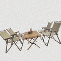 Versatile And Collapsible Dining Set, Includes 1 Table And 4 Chairs, Suitable for Both Indoor And Outdoor Use, Made from Natural Materials