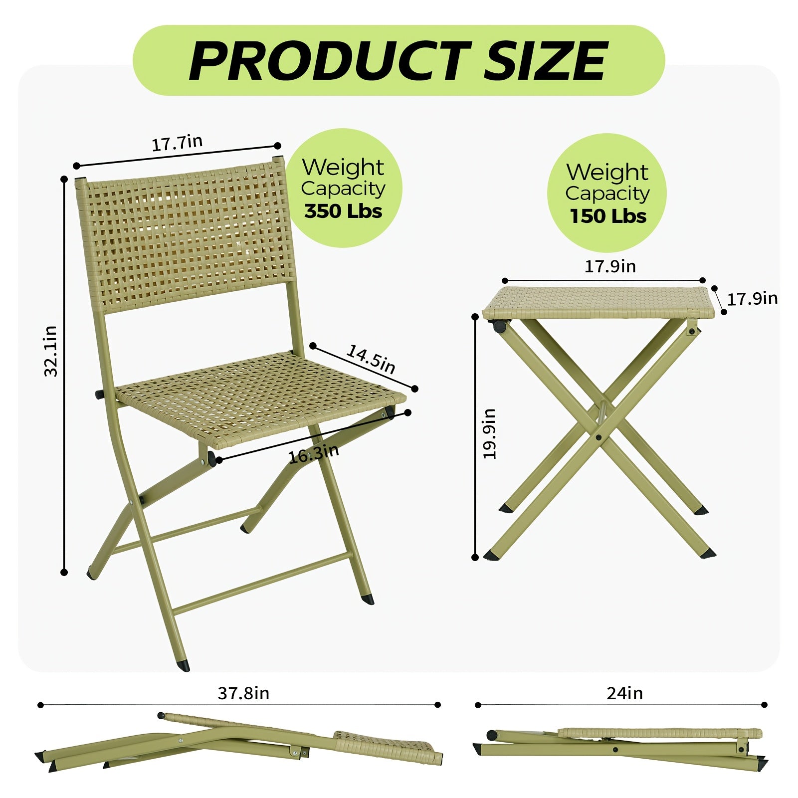 Outdoor Folding Chair Table Set 3pcs with 1 Table And 2 Chairs, Portable Patio Furniture, Metal Frame And Weather Resistance, Space Saving for Balcony And Garden